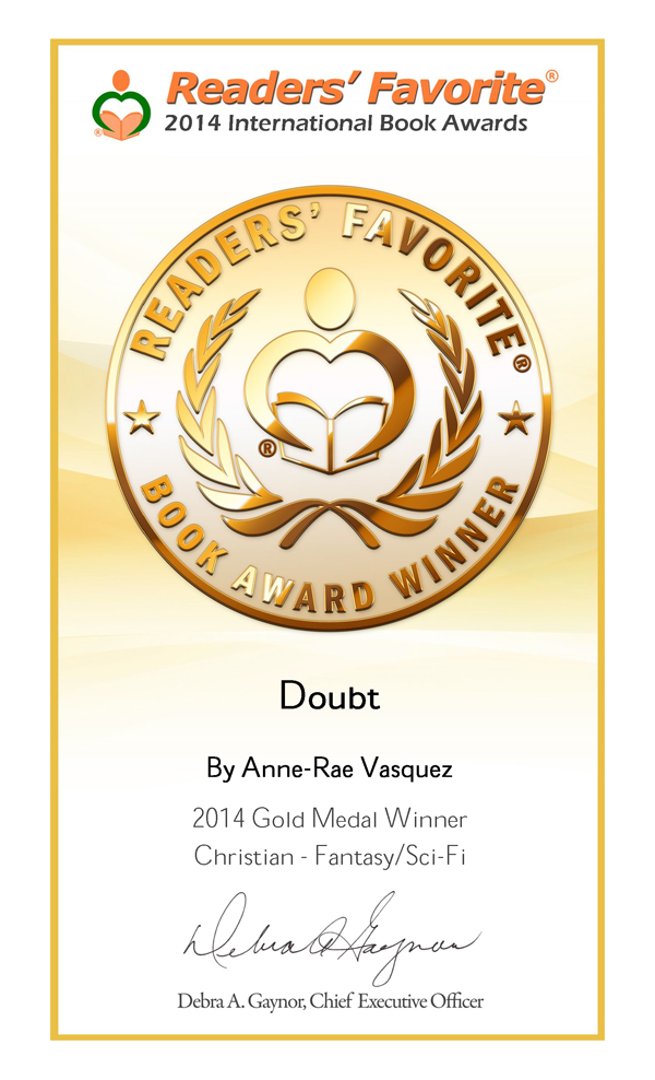 Readers Favorite Award Certificate