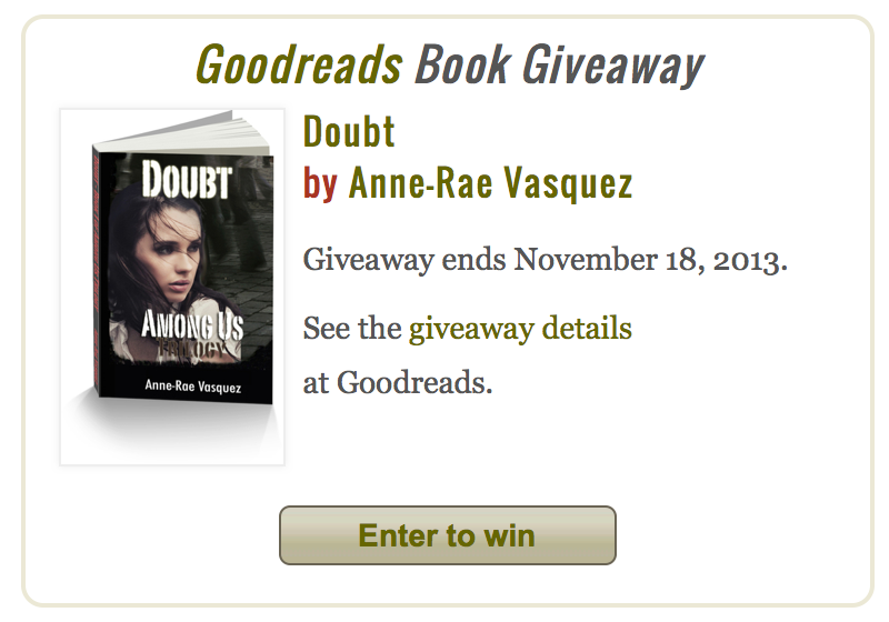GoodReads Giveaway Doubt Among Us Trilogy 1